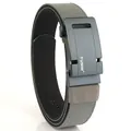 Tactical grey nylon woven belt with matte grey automatic alloy buckle and logo - Dark Gray / 120