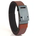 Brown heavy-duty nylon tactical belt with matte grey aviation alloy buckle for men - Brown / 120