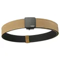 Cintura tattica in nylon a doppio strato kaki con robusta fibbia automatica nera - 120cm / Marrone Scuro