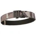 Tactical double-layer camo nylon belt with heavy-duty black industrial buckle - Dark Gray Camouflage