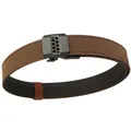 Tactical nylon belt in tan with double-layer thickening and black automatic metal buckle - 120 / Dark Coffee