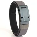 Tactical grey nylon woven belt with matte aviation aluminum automatic buckle - Twill Dark Gray / 120