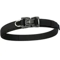 Tactical nylon belt with heavy duty alloy buckle and D-ring for outdoor training - 105cm / Black