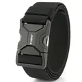 Cintura tattica nera in nylon con fibbia a sgancio rapido a X e logo TUSHI - 125cm / Nero