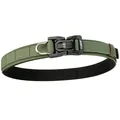 Army green tactical nylon belt with heavy duty quick release alloy buckle and metal D-ring - 115cm / Army Green