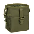 Tactical molle waist pouch in army green nylon with drawstring and buckle closure - Army Green