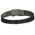 Ceinture tactique en nylon camouflage pour homme avec boucle automatique en métal brossé - 120cm / Camouflage Noir et Vert