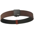 Dark brown double-layer nylon tactical belt with black matte automatic slide buckle - 120cm / Dark Coffee