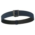 Tactical dark blue nylon belt with black matte buckle and double-stitch edges - Dark Blue