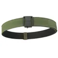 Army green nylon tactical belt with a black automatic buckle and heavy duty webbing strap - Army Green