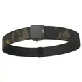 Tactical nylon belt with camouflage pattern and automatic buckle for outdoor activities - 120cm / Black Green Camo