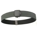 Tactical dual-layer thickened nylon belt with grey weave and carbon fiber texture buckle - Dark Gray