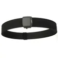 Double-layered tactical nylon belt with automatic buckle and carbon fiber pattern - Black