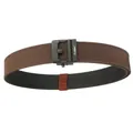 Robuster zweilagiger Nylon-Taktikgürtel für Herren mit dunkelbraunem Band und schwarzer Schnalle - 120 / Dunkelkaffee