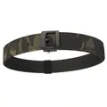Double-layered tactical camouflage nylon belt with heavy duty automatic buckle for outdoor use - Standard Length / Black Green Camo