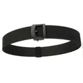 Double-layered black tactical nylon belt with durable matte buckle for men's outdoor gear - Standard Length / Black
