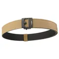 Men's khaki heavy duty double-layer nylon tactical belt with black automatic buckle - 120 / Dark Brown