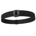 Schwarzer taktischer Stoffgürtel für Herren mit matter Legierungsschnalle und Logo - Automatikschließe-Stil / Schwarz