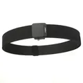 Tactical nylon belt in black with automatic buckle featuring TUSHI logo on white background - 120cm / Black
