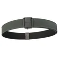 Army green tactical nylon belt with black quick-release buckle and sliding loop - Dark Gray