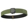 Army green tactical nylon belt with matte black automatic buckle and textured grip - Army Green