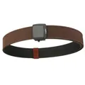 Tactical nylon double-layered heavy duty belt in dark brown with black buckle - Dark Coffee
