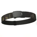 Ceinture tactique en nylon avec motif camouflage foncé et boucle texture carbone - Camouflage Noir Vert