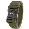 Cintura tattica in nylon verde oliva con fibbia in lega a sgancio rapido per uso esterno - 125cm / Verde Militare