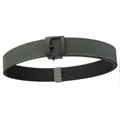 Dark grey tactical nylon belt with reinforced stitching and matte black buckle - Standard Length / Dark Gray
