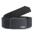 Cinturón táctico negro de nailon con hebilla magnética de aleación para actividades al aire libre - Estilo con Logo (TUSHI) / Negro