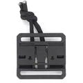 Black tactical buckle and nylon belt clip with integrated paracord strap and mesh holes - Single Hole / Black
