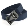 Cintura tattica elastica in nylon blu scuro da uomo con fibbia automatica nera - Blu Reale