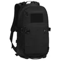 Professional black tactical backpack with laser-cut MOLLE system and durable nylon fabric - Black BK