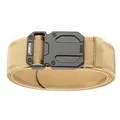 Cinturón táctico de nailon para hombre con hebilla magnética rápida y tejido caqui elástico - Estilo Cierre Estándar / Marrón coyote