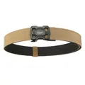Heavy-duty nylon tactical belt with automatic quick-release buckle and khaki webbed strap - 120 / Dark Brown
