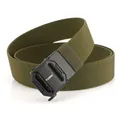 Tactical army green elastic nylon belt for men with black automatic TUSHI buckle - 120cm / Army Green