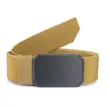 Tactische nylon riem in khaki met een matzwarte magnetische gesp van legering - Gepolijste Gladde Stijl / Coyote bruin