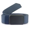 Tactische nylon riem in donkerblauw met zwarte legering magnetische gesp voor buiten - Gepolijste Gladde Stijl / Saffierblauw