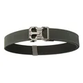 Double-layer thick tactical nylon belt with military green finish and metal buckle - Dark Gray