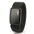 Cinturón elástico de nailon trenzado negro para hombre con hebilla magnética rectangular - Negro / 120cm