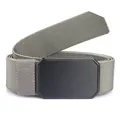 Grijze tactische nylon riem met matzwarte magnetische metalen gesp voor heren sport - Gepolijste Gladde Stijl / donkergrijs