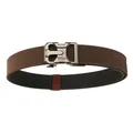 Men's dark brown double-layer nylon tactical belt with quick-release metal buckle - Dark Coffee