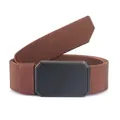 Tactische nylon riem in donkerbruin met matzwarte magnetische legering gesp voor heren - Gepolijste Gladde Stijl / Bruin