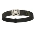 Men's tactical double-layer nylon belt with dark camouflage pattern and metal buckle - 120 / Black Green Camo
