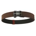 Brown nylon tactical belt with double-layer reinforced webbing and black automatic buckle - 120 / Dark Coffee