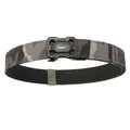 Grey camouflage tactical nylon belt with a heavy-duty black automatic buckle - 120 / Dark Gray Camouflage
