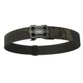 Tactical nylon outdoor belt in camouflage black with a mechanical automatic buckle - 120 / Black Green Camo