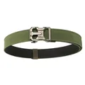 Tactical nylon belt in olive green and black with quick release metal buckle - Army Green