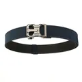 Dark blue double-layer nylon tactical belt with gun-grey metal automatic buckle - Dark Blue