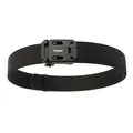 Close-up of tactical nylon belt with quick release buckle and matte black finish - 100cm / Black